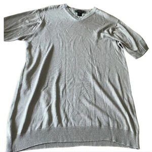 Bogari short sleeve silk blend v-neck sweater, size Small